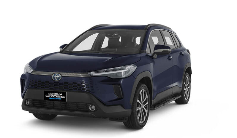 Toyota Corolla Cross 2026 color azul vista frontal en Perú